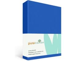 Hoeslaken 120x200 - tot 30 cm Hoekhoogte - 100% Katoen Jersey - Meer Kleuren - Strijkvrij - Lange Levensduur - Blauw