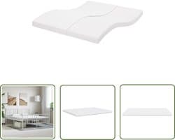 vidaXL Matras - Schuimmatras - Schuimmatras 7 zones hardheid 20 ILD 180x200 cm wit - Tweepersoons Bed - Slaapcomfort - Nacht Rust