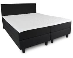 Boxspring Essential - 160x200 Compleet - Zwart Glad - BG Homestyling
