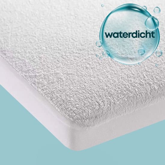 Waterdichte Matrasbeschermer Topper Hoeslaken Badstof - Lits-jumeaux (200x220 cm) - Waterdichte Matras Beschermer - Beschermer voor Incontinentie - Rondom Elastiek
