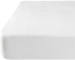 ARBASCASS - Waterdichte Molton 160x200 cm - Hoeslakenbadstof - Ademend - Antibacteriëel - Wit