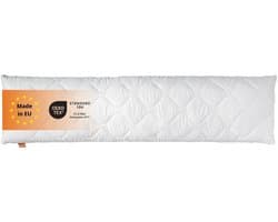 sleepling zijslaperkussen 40x105 cm - kussen van microvezel - Hotelkwaliteit - Ergonomisch - geschikt voor mensen met allergieën - als lang hoofdkussen, slaapkussen of bedkussen - Made in EU, wit