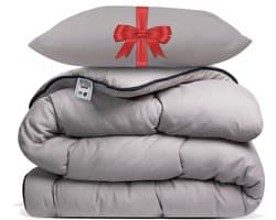 Avenue – Dekbed zonder overtrek 140x200 cm Taupe + Hoofdkussen 60x70 cm Taupe – Hoesloos – Anti-allergisch & wasbaar op 60°C – All Year comfort slaapbundel