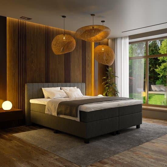 Mörgenn Boxspring Douze - Losse box - Antraciet - 180 x 200