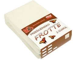 KARO Serie - Frotte Hoeslaken - 200x200 cm - Elastiek - Ecru