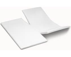 Topper hoeslaken jersey met dubbele split - 140x200/210 cm - White