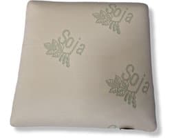 Visco Soja De Luxe Hoofdkussen Linea Pura - Wit - 60x40x12cm