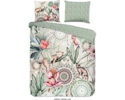 HIP dekbedovertrek tropische print en mandalas - Lits jumeaux 240x200/220 cm - Multi - 100% Katoen satijn