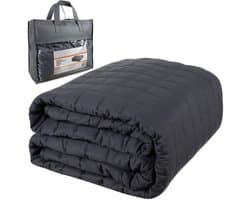 MOZY® - Verzwaringsdeken - 200 x 150 cm - Antraciet - 8 kg - Dekbed - Deken - Gewichtsdeken