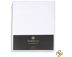 San Naila- Hoeslaken - Katoen Satijn- Wit- 160x200- 300TC