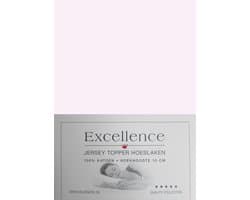 Excellence Jersey Topper Hoeslaken - Litsjumeaux - 180x200/210 cm - Soft Pink