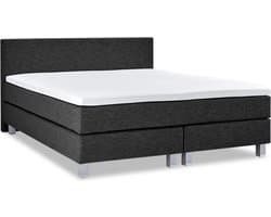 MioDormio Trento Complete Boxspring met Gestoffeerd Matras - 140x200 cm - Donkergrijs