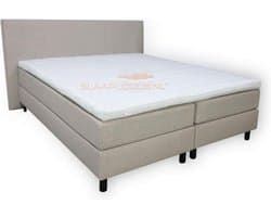 Slaaploods.nl Praag - Boxspring inclusief matras - 180x200 cm - Beige/Zand