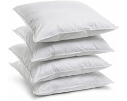 Set van 4 Boxspring Kussens 60x60 cm - Anti-Mijt & Allergievriendelijk Wit