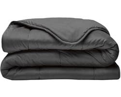 Droomtextiel All-In One Lazy Velvet Dekbed Zonder Overtrek - 240x200 cm - Antraciet