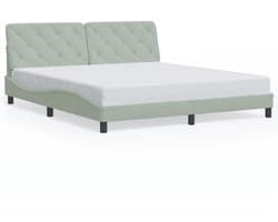 Tweepersoonsbed | Dubbelbed | Volwassenenbed | Bedframe zonder matras 180x200 cm fluweel lichtgrijs