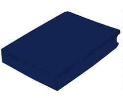 Princess Line Luxe Flanel Hoeslaken 2-Persoons - 160x200 cm - Extra Zacht & Warm - 100% Katoen - Donker Blauw - Strijkvrij - Rondom Elastiek - Hoekhoogte 28 cm