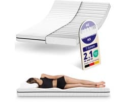 Matras - 120x190 - 7 zones - koudschuim - premium plus tijk - 15 cm - Stevig