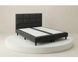 Boxspring DreamLux - 160x200 Zonder matras - Antraciet 8 Vaks - BalBedden