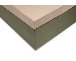 Zohome Hoeslaken Satinado-topper - Onderlaken voor tweepersoonsbed - 180x200 - 100% Katoen-Satijn - Beige