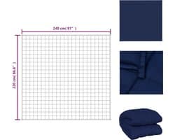 vidaXL - Verzwaringsdeken - 220x240 - cm - 11 - kg - stof - blauw