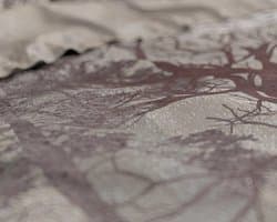 Lits-jumeaux dekbedovertrek (dekbed hoes) taupe – bruin met bomen, takken, bladeren, dennenbomen in bos / natuur (contour) KATOEN 240 x 220 cm (TOP kwaliteit luxe beddengoed slaapkamer, cadeau idee!)