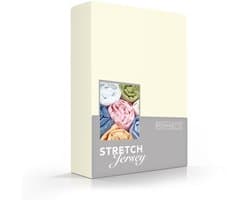 Romanette Luxe Jersey Hoeslaken - Tweepersoons  (140/150x200/210/220 ) - Ivoor