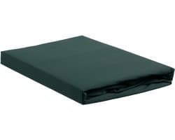 Ambiante Katoen - Topper Hoeslaken - 160x200 - Donker Groen