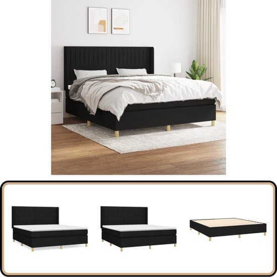 vidaXL Boxspring - 180x200 cm - Inclusief Matras Boxspringbed - Boxsprings - Slaapkamer Meubels - Tweepersoons Bed - Groot Bed