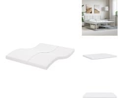 vidaXL Schuimmatras - Schuimmatrassen - Matras - Bedmatras - Schuimmatras 7 zones hardheid 20 ILD 180x200 cm wit