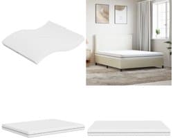 vidaXL Schuimmatras middelzacht 160x200 cm - Schuimmatras - Schuimmatrassen - Tweepersoonsmatras - Foam Matras