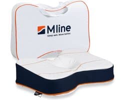 M line Athletic Pillow | Hoofdkussen | HeiQ allergen tech | Traagschuim | Tegen rug- en nekklachten | Maximale ventilatie | Ergonomisch | Anti allergeen | Wasbaar op 60° |