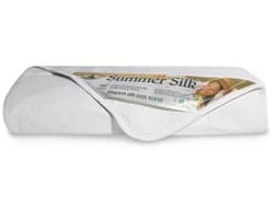 H&D Summer Silk Zijden Zomerdekbed - 100% Natuur Wilde zijde vulling - Tijkstof van 100% puur Percal zachte Katoen - Tweepersoons - 200x220cm