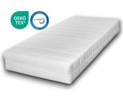 EasyBedden® 130x200 Pocketveer matras - 20 cm dik | Koudschuim - Luxe Tijk - 100 % Veilig