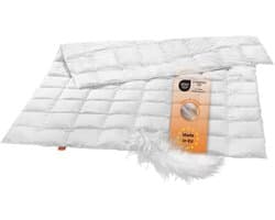 sleepling donzen dekbed - zomerdekbed 200x200 cm - extra licht dekbed met 90% dons / 10% veren - als zomerdonsdekbed, extra licht verendekbed of zomerdeken met dons - Downpass gecertificeerd - Made in EU - 200 x 200 cm - wit