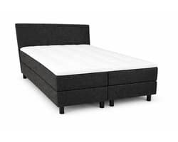 Boxspring Ayla Royal - 200x200 Compleet - Antraciet Glad - Ayla Matrassen - 2 persoons