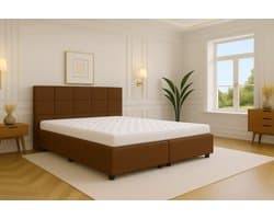 Boxspring Bed met Opbergruimte Modena 180x200 cm Lichtgroen Luxe Pocketvering Matras Stof Gratis 2x Hoofdkussens