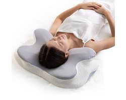 Orthopedisch Kussen - Traagschuim Kussen - 5-Zones Ergonomisch - 2 Hoogtes Instelbaar - Antibacteriële Hoes - Voor Nekondersteuning & Slaapcomfort