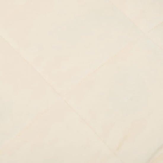 vidaXL Verzwaringsdeken 137x200 cm 10 kg stof lichtcrèmekleurig - Verzwaringsdeken - Verzwaringsdekens - Deken - Beddengoed