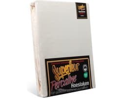 Superieur Hoeslaken - 200x220 cm - Crème - 100% katoen