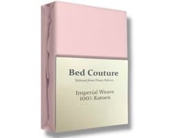 Bed Couture - Hoeslaken van 100% Katoen - Tweepersoons 160x200cm - Hoekhoogte 30cm - Ultra Zacht en Duurzaam - Roze