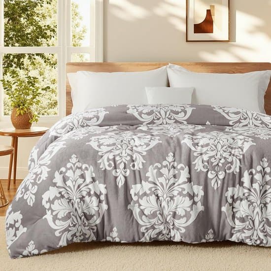 Luxe Dekbed zonder Hoes - Zacht, Licht en Warm voor Alle Seizoenen, 220x240 cm Grijs