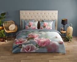 Good Morning dekbedovertrek bloemen - 2 persoons 200x200/220 cm - Multi - 100% Katoen renforce
