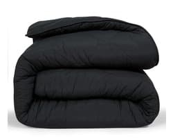 DoubleDry 2 in 1 Dekbed 240x200 - Lits Jumeaux wasbaar dekbed zonder overtrek - zwart