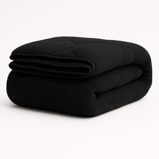 Y-not® - Teddy Zwart – Jet Black - Dekbed Zonder Overtrek - Wasbaar Dekbed - Alle Seizoenen - 2-in-1 Dekbed - Anti-allergie en Anti-huismijt - Teddy - Microfiber - 200GSM – Lits-Jimeaux 240x200