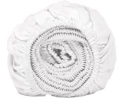 Coco & Cici Coco & Cici - Tencel hoeslaken - tweepersoons - 140 x 200 x 30 - wit - zacht, luxe en duurzaam beddengoed 140x200x30