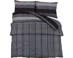 Dekbedovertrekset | Beddengoed 240x220 cm katoen donkergrijs