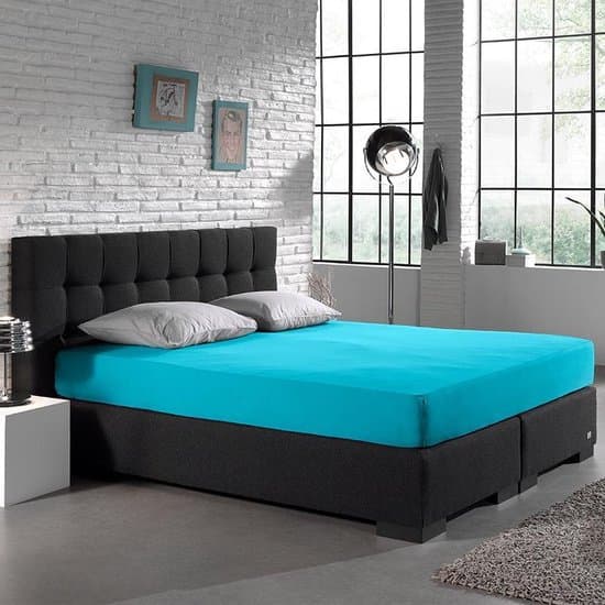 Dreamhouse Jersey Stretch Hoeslaken - 100% Katoen - 160/180x200 - Turquoise