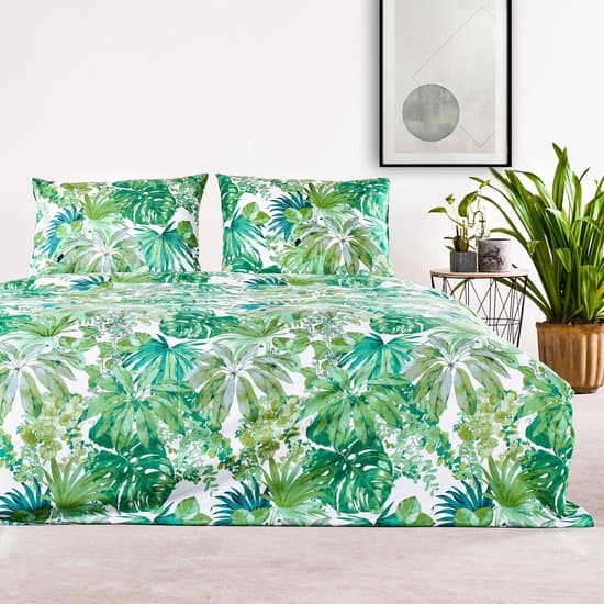 Charm & Co Botanical - Dekbedovertrek - Lits-jumeaux - 240 x 200/220 - Groen