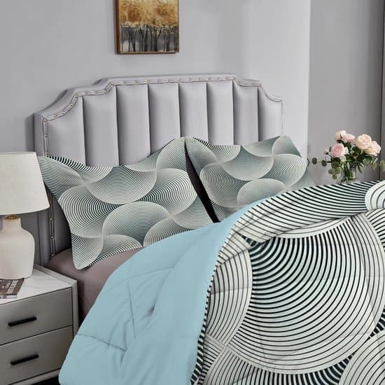 Dekbed met strepen - Tweepersoons dekbed - Lekker slapen - Dubbelzijdig design - 200 x 200 cm - Grijs